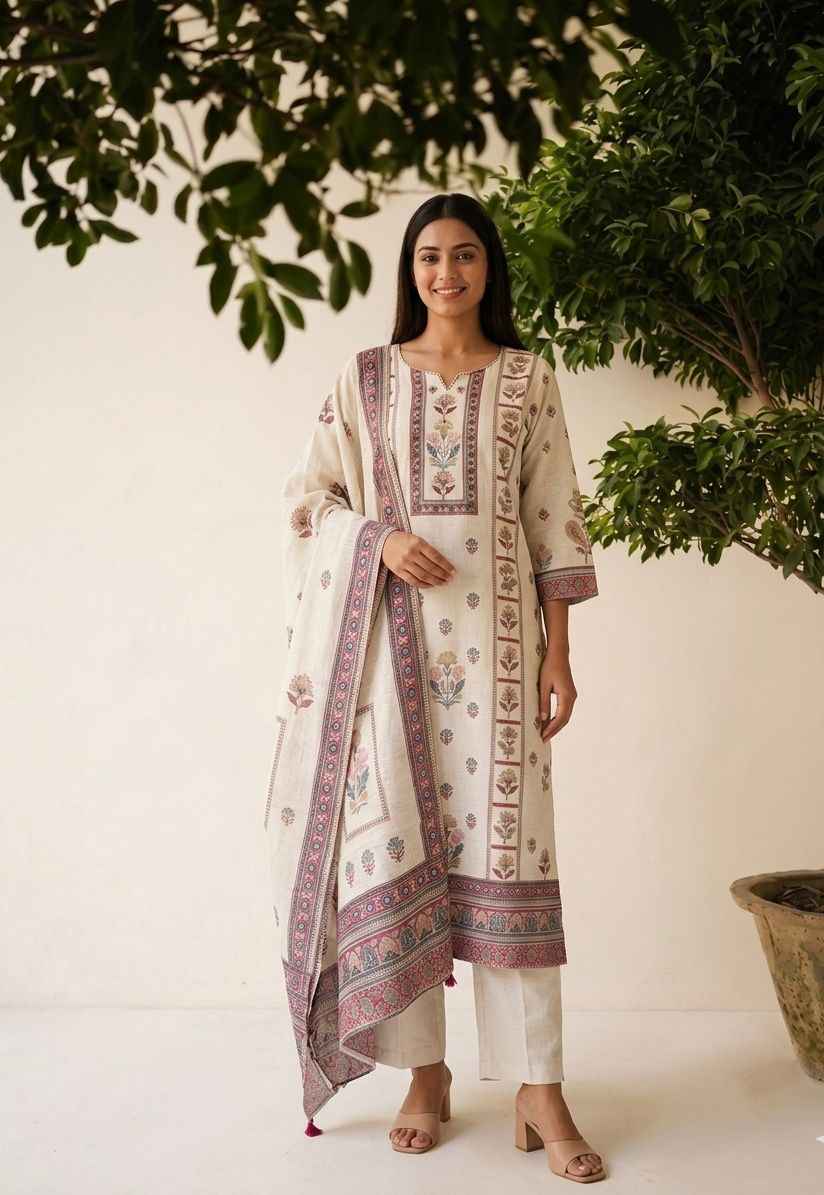 Pure Linen Premium Dupatta Set