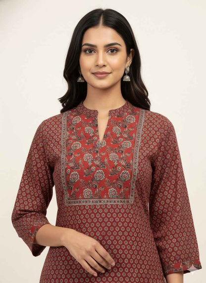 Pure Cotton Three Piece Dupatta Set With Palazzo CS0269