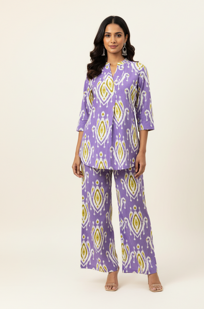Ikkat Print Co Ord Set   FL0135