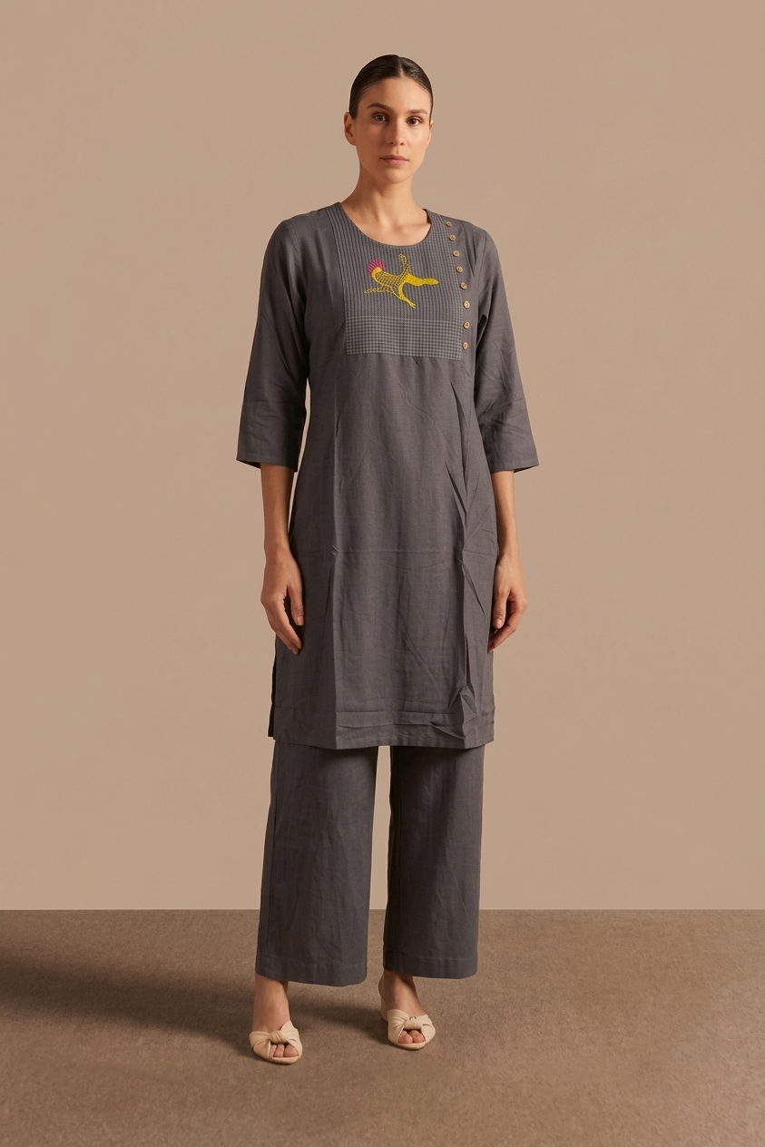 Embroidered only kurta In pure Rayon