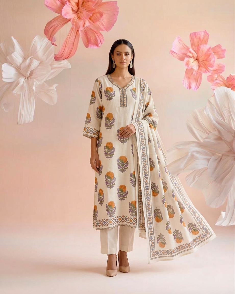 Pure Kota Doriya Dupatta Set KD049
