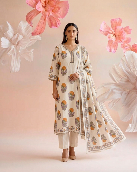 Pure Kota Doriya Dupatta Set KD049