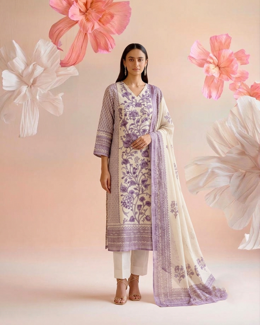 Printed Kota Doriya Dupatta Set KD045
