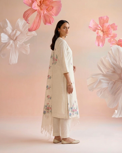 Embroidered Kota Doriya Dupatta Set KD050