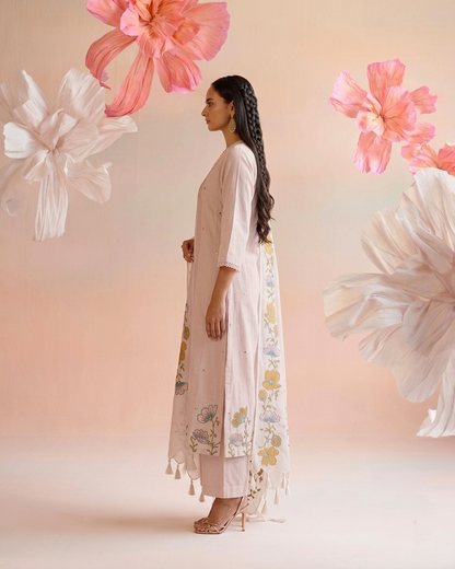 Embroidered Kota Doriya Dupatta Set KD042