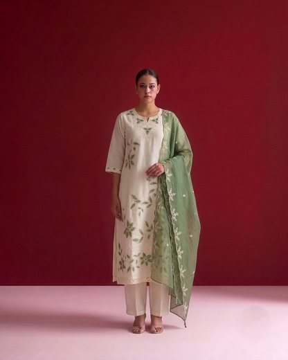 Mul Chanderi With Inner With Applique Work MLC29