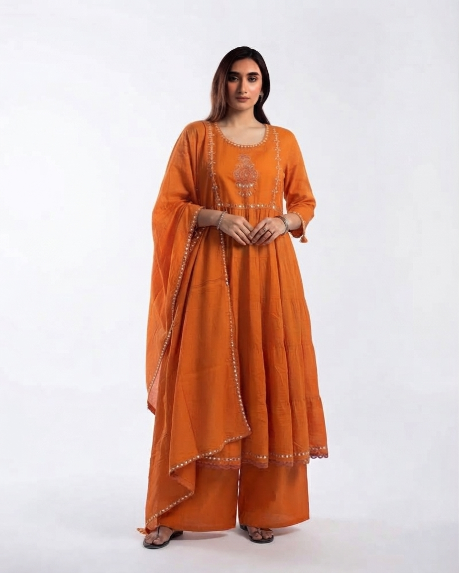 Pure Cotton Dupatta Set CS0307