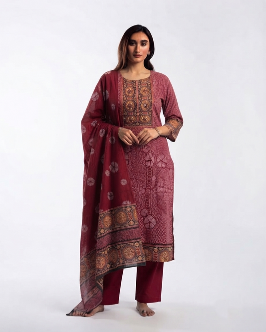 Pure Cotton Dupatta Set CS0306