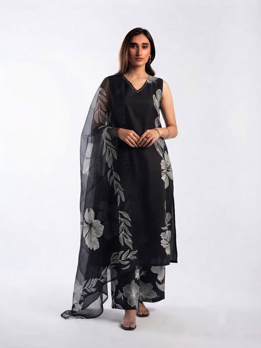 Pure Cotton Dupatta Set CS0310