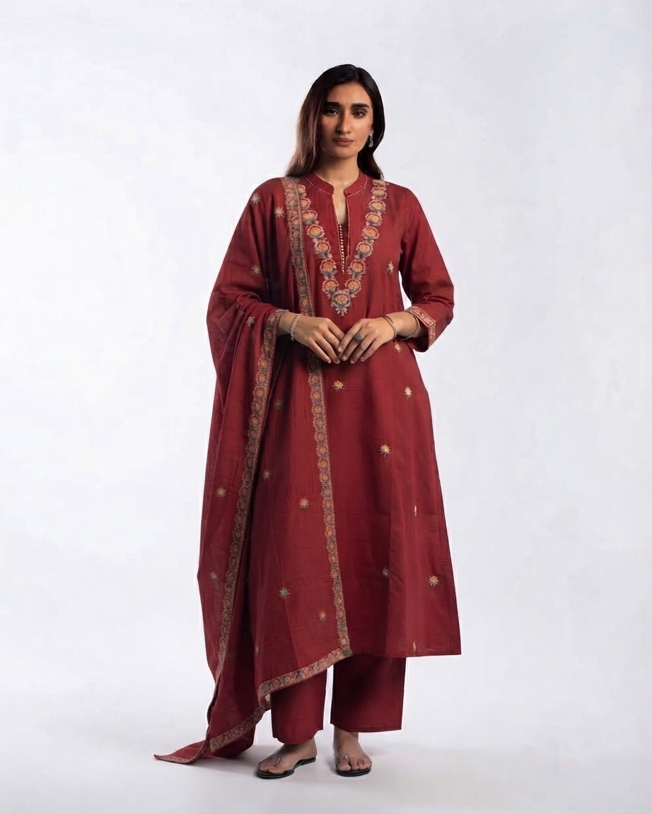 Pure Cotton Dupatta Set CS0312