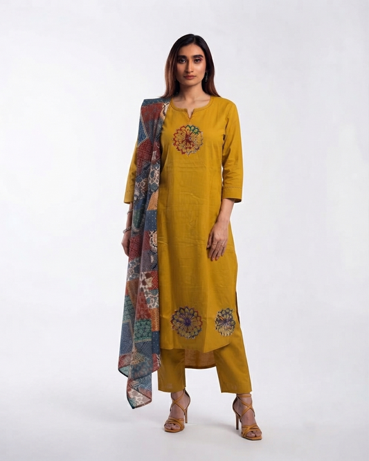 Pure Cotton Dupatta Set CS0318