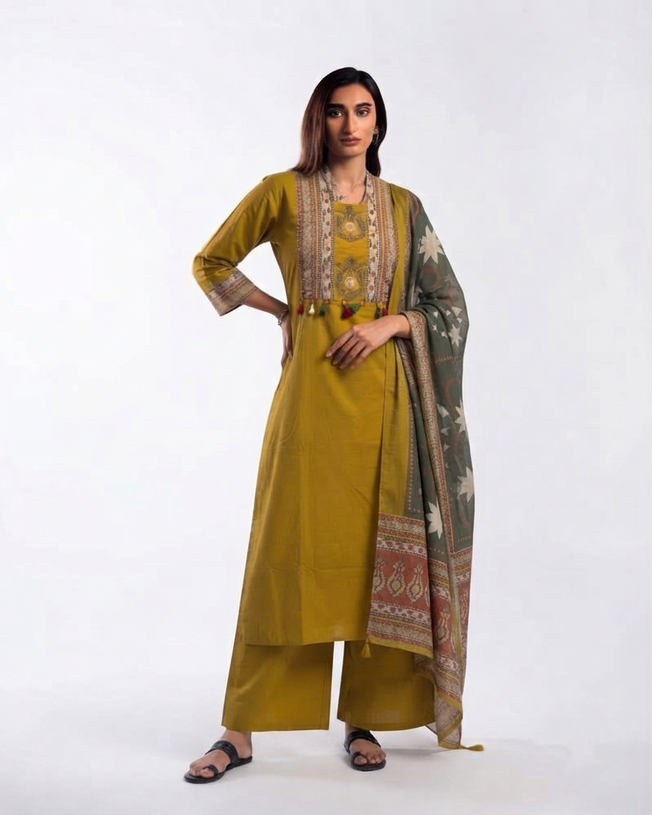 Pure Cotton Dupatta Set CS0319