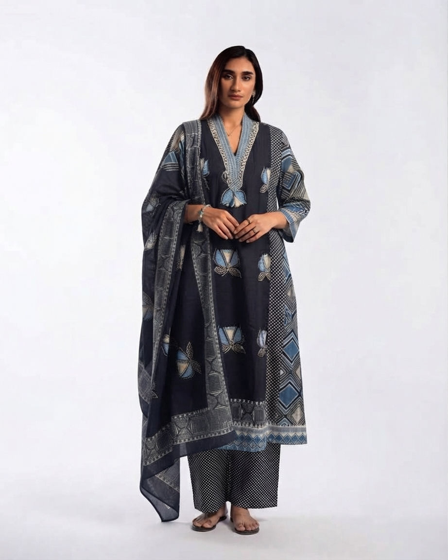 Pure Cotton Dupatta Set CS0323