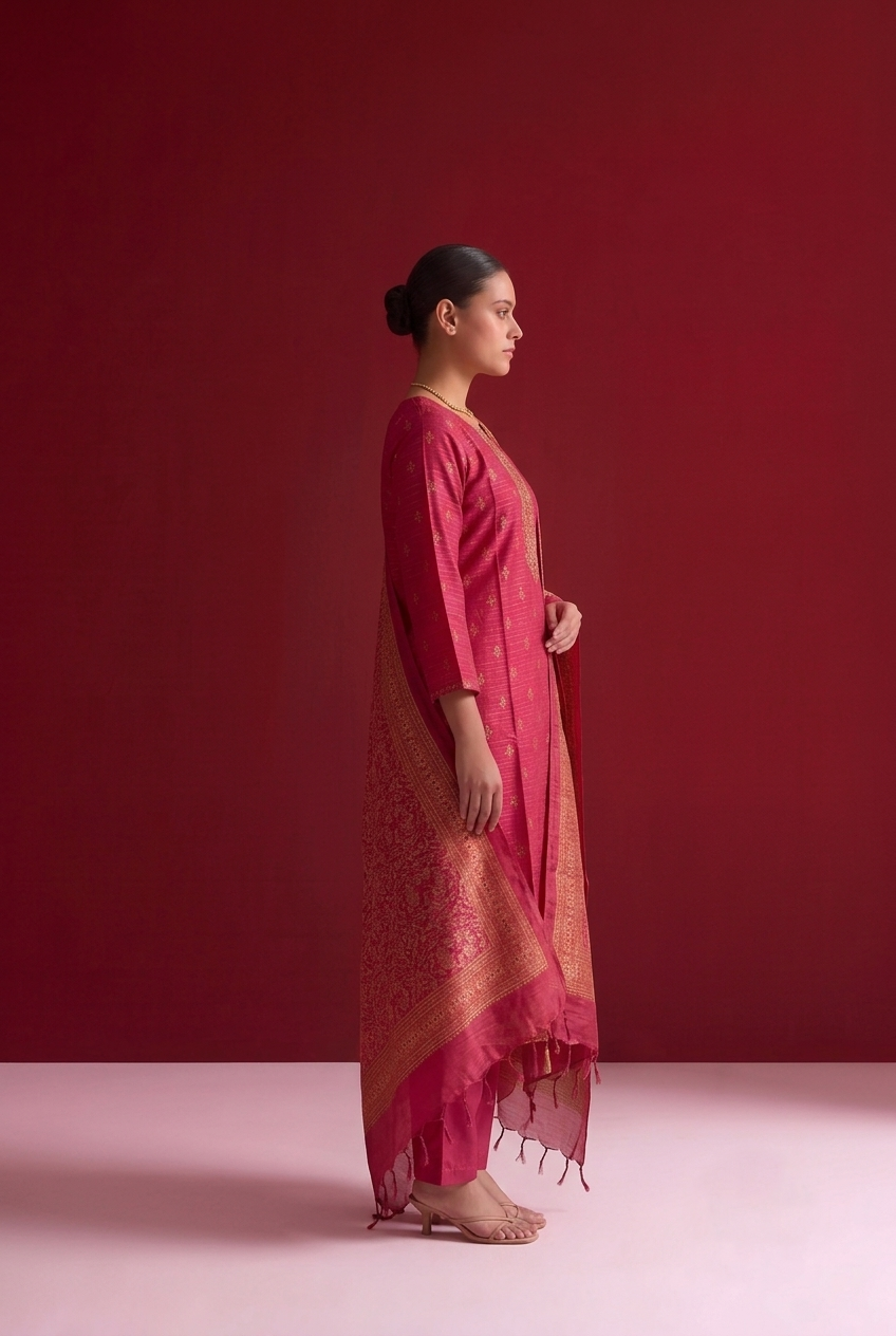 Pure Chanderi Dupatta Set