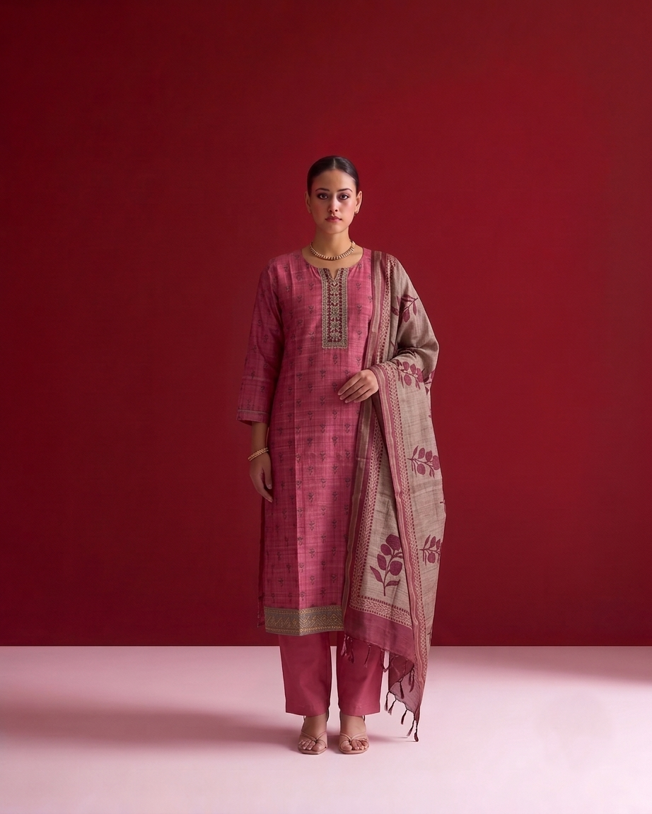 Pure Chanderi Dupatta Set