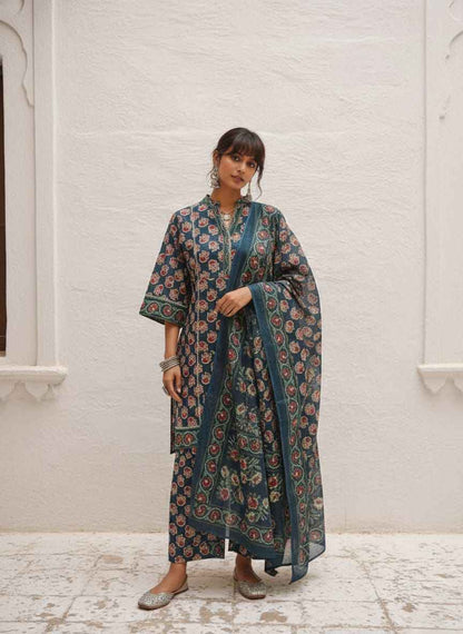 Pure Cotton Medium Length Dupatta Set  CS0222