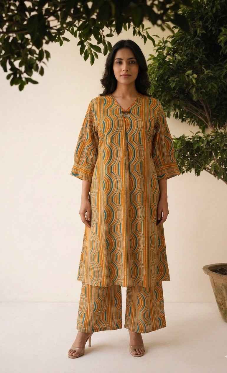 Pure Cotton A Line Two Piece