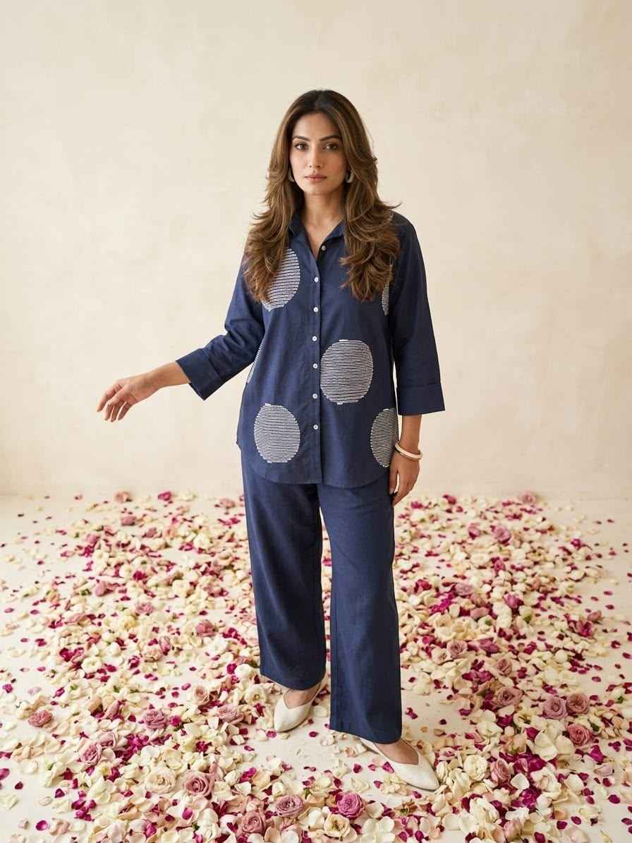 Cotton Embroidered Co Ord Set COS173