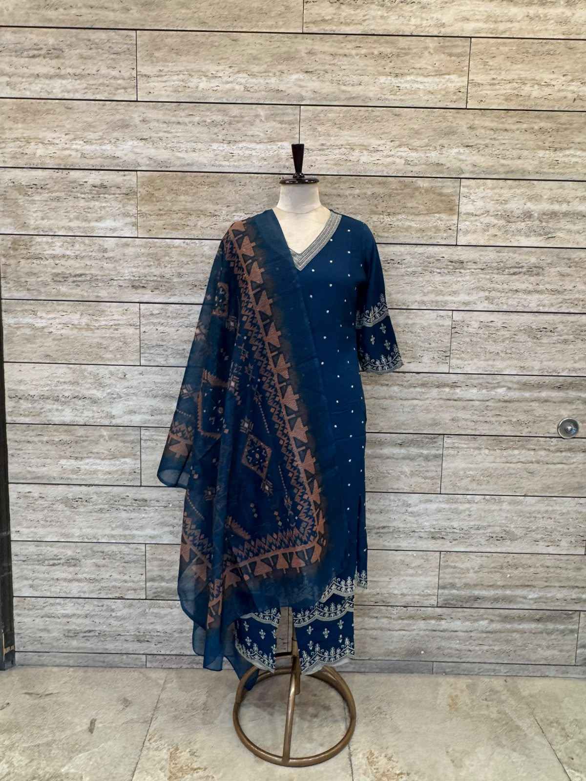 Pure riyon  festival wear Dupatta Set