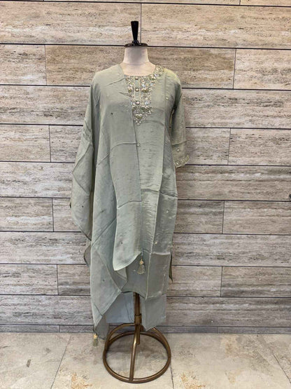 Premium shimmer Silk Dupatta Set