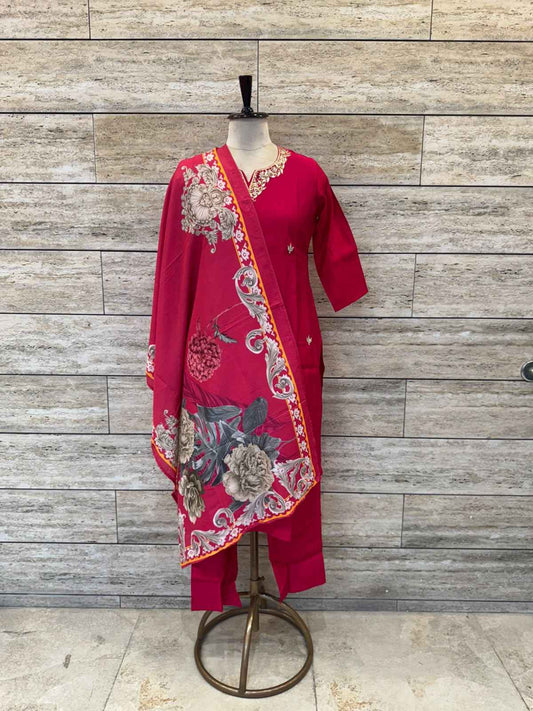 Premium Chanderi Silk Dupatta Set