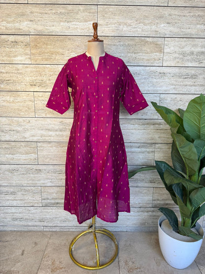 A Line Silk Only Kurta Set
