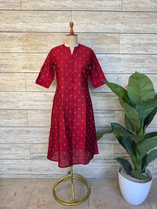 A Line Silk Only Kurta Set