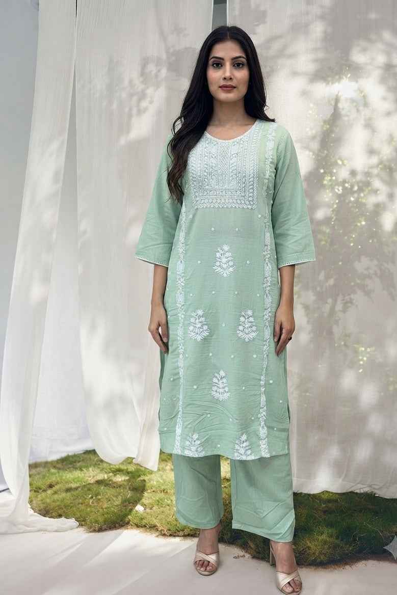 Pure Cotton Three Piece Dupatta Set CS0332