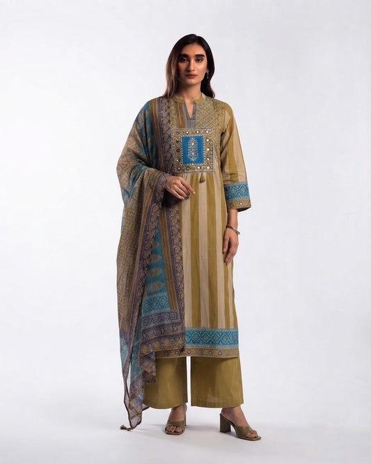 Pure Cotton Dupatta Set CS0337