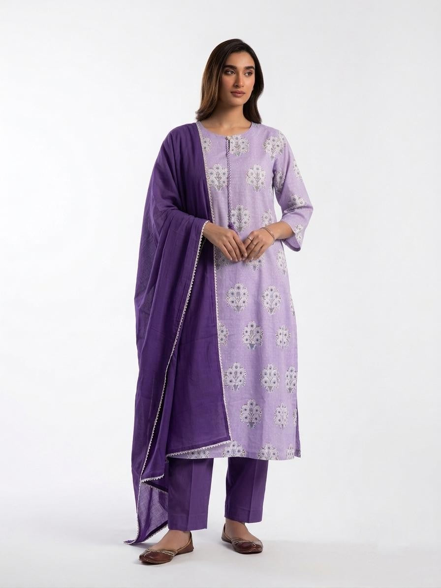 Pure Cotton Dupatta Set