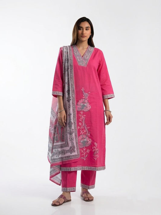 Pure Cotton Dupatta Set CS0345