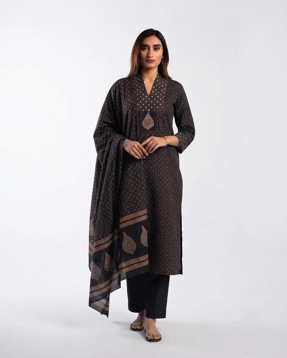 Pure Cotton Dupatta Set