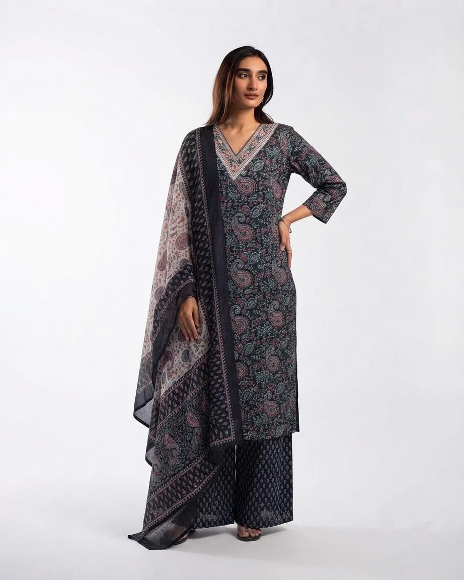 Pure Cotton Dupatta Set
