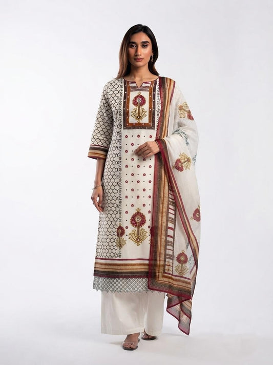 Pure Cotton Dupatta Set CS0358