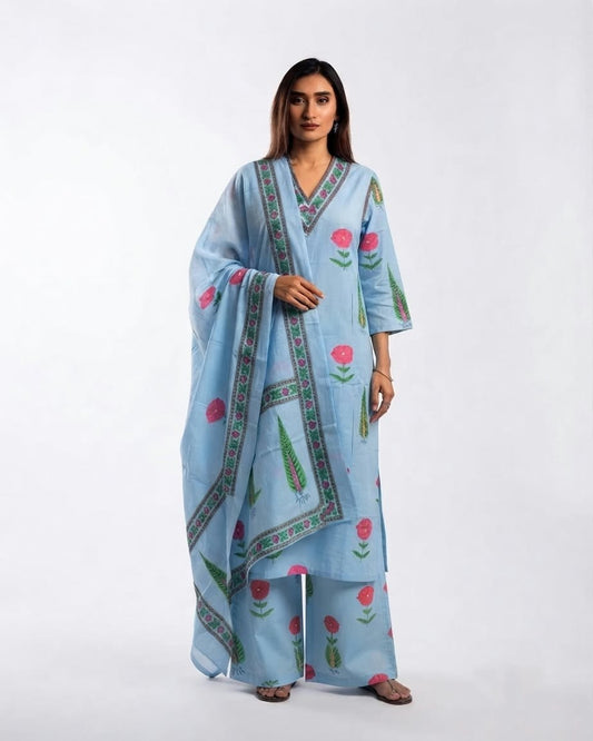 Pure Cotton Dupatta Set CS0363