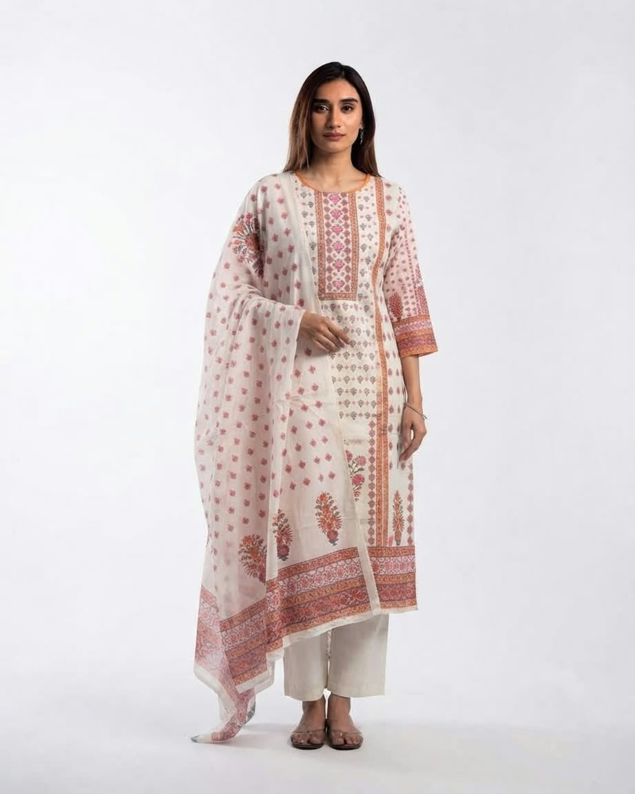 Pure Cotton Dupatta Set