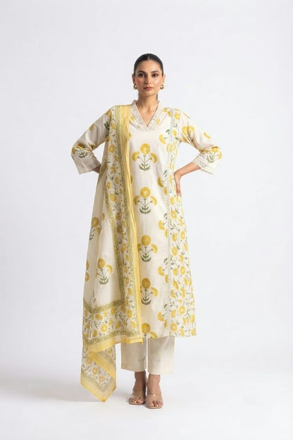 pure Kota Doriya Dupatta Set with embroidery