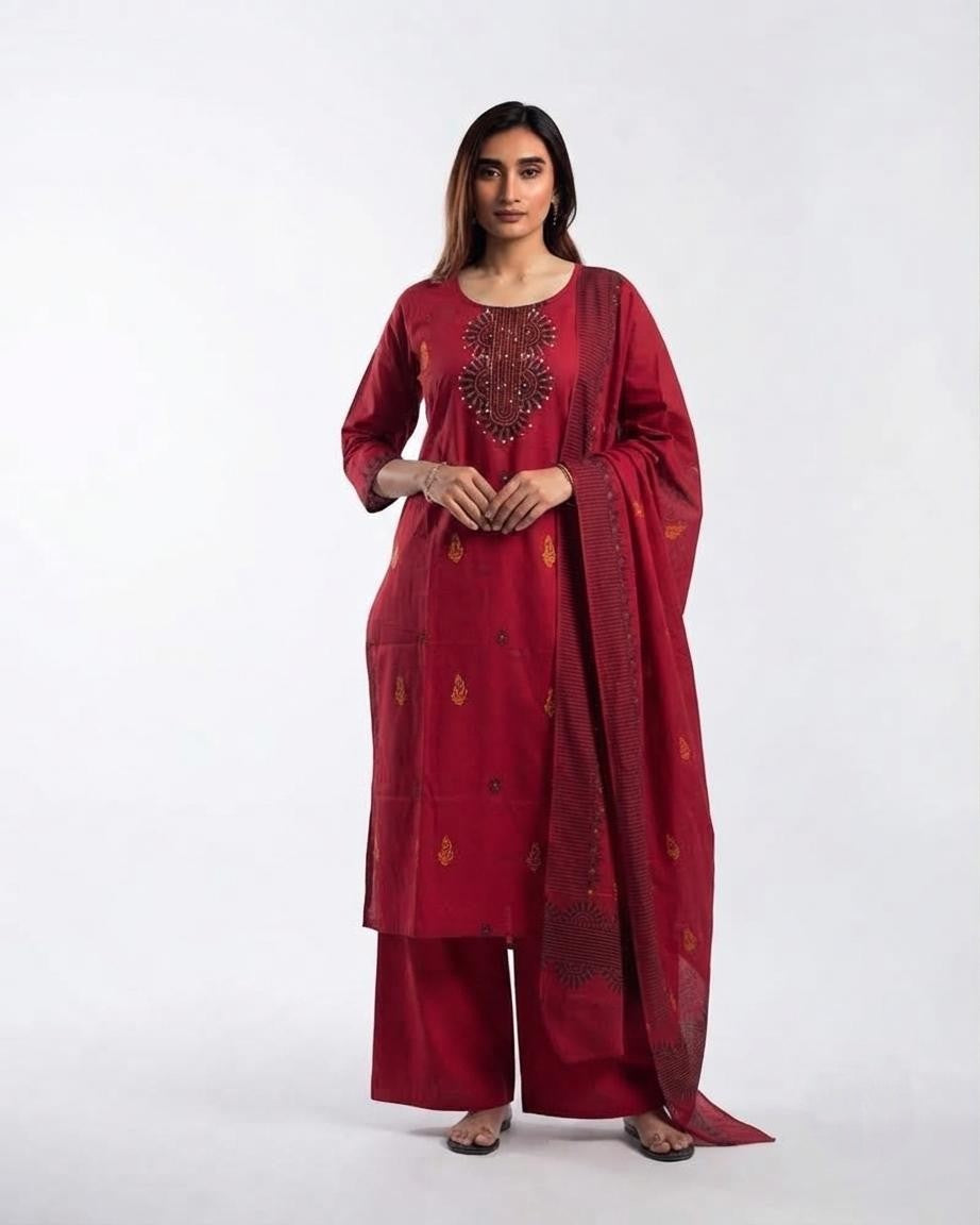 Pure Cotton Dupatta Set CS0365