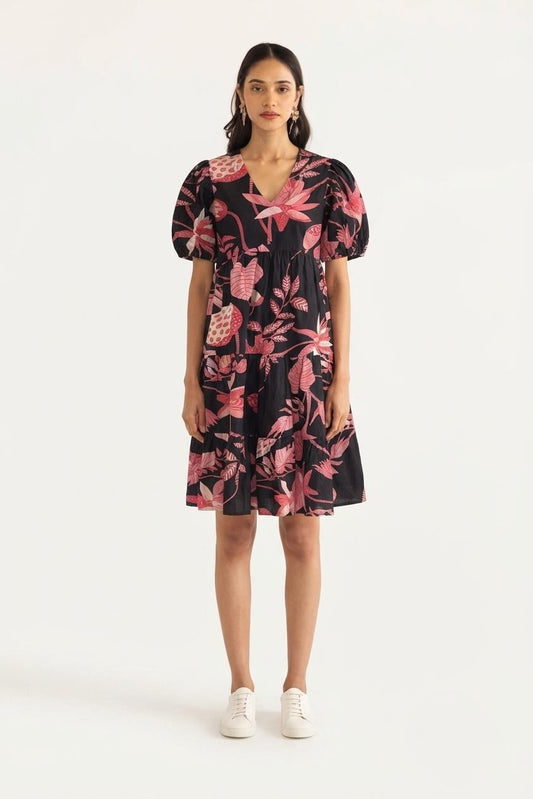 Printed Cotton One Piece Dress