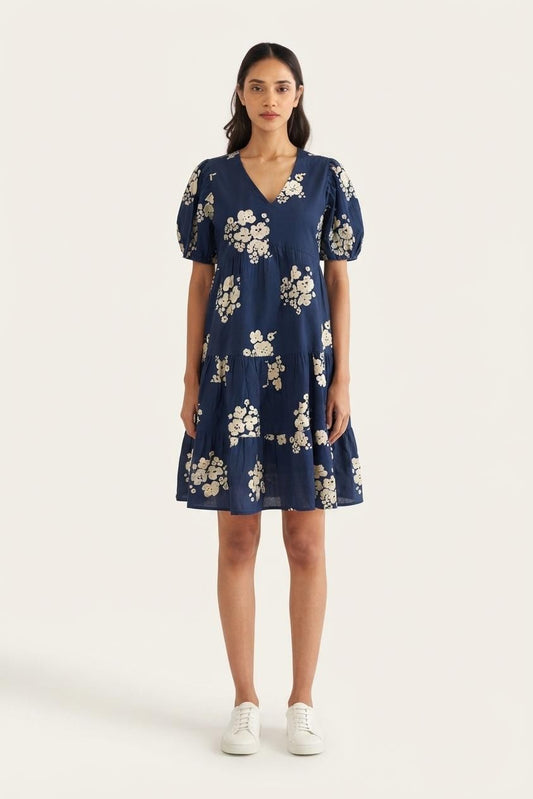 Printed Cotton One Piece Dress