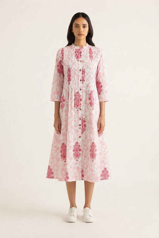 Printed Cotton One Piece Dress