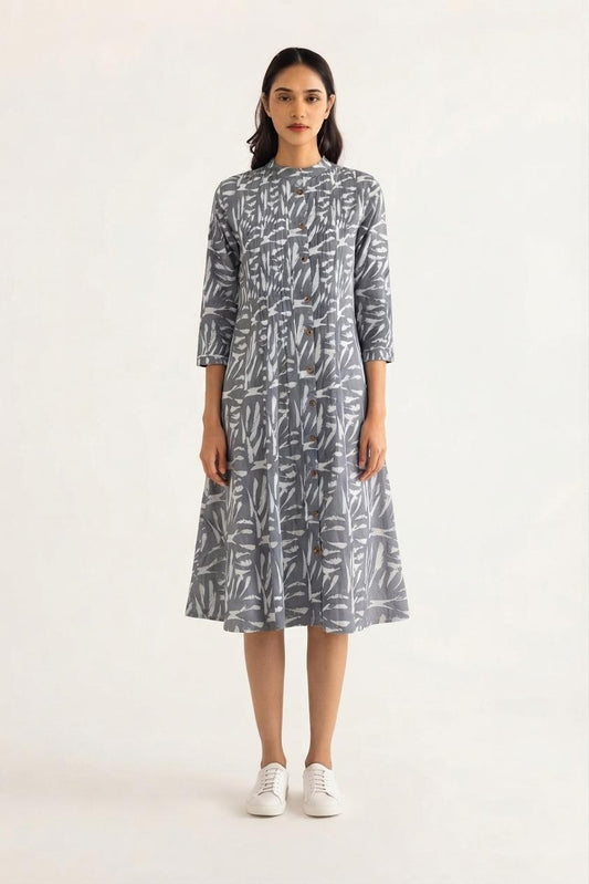 Printed Cotton One Piece Dress