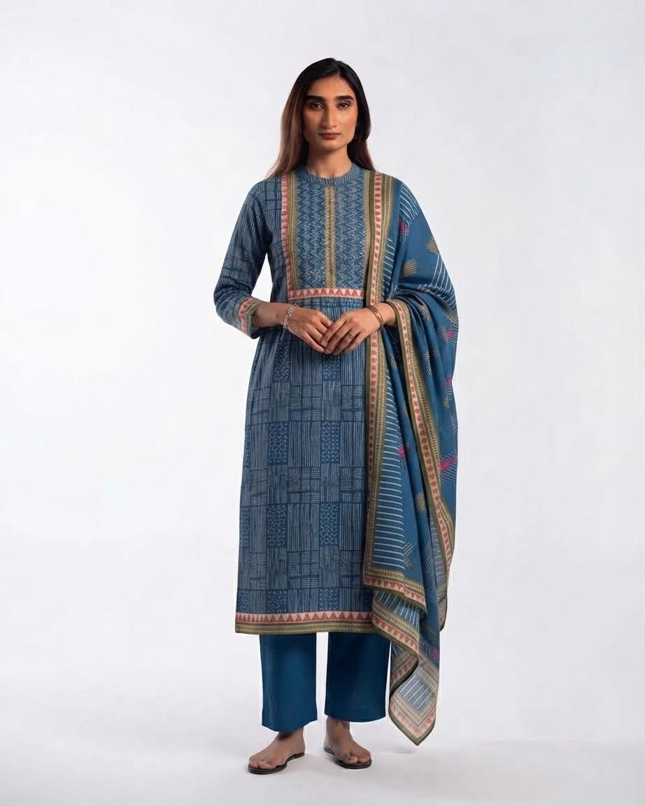 Pure Cotttn Dupatta Set CS0376