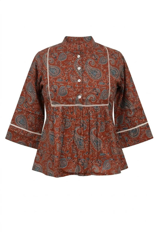 Printed Short Top In Cotton