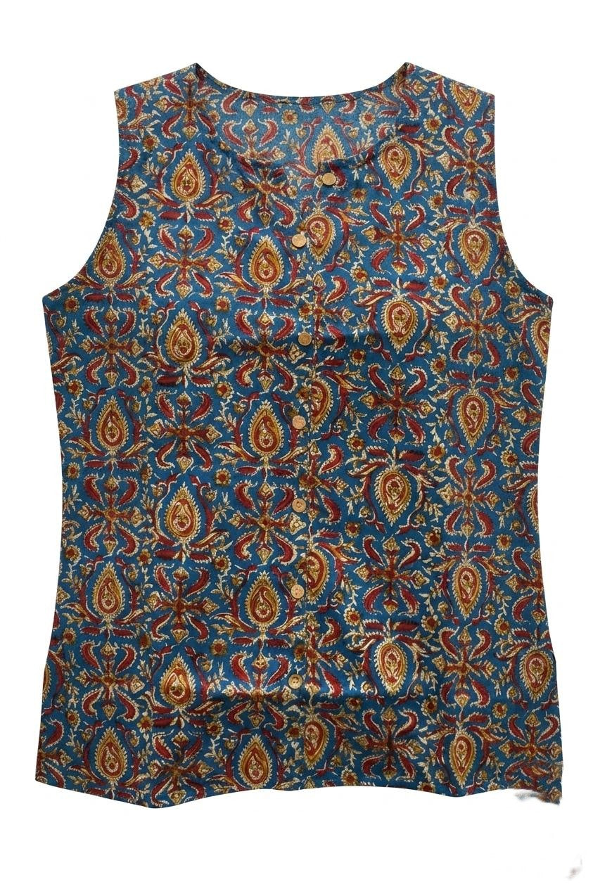 Printed Short Top In Cotton