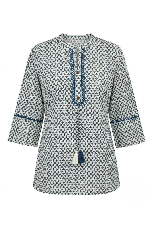 Printed Short Top In Cotton