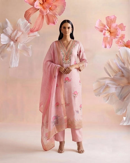 Printed Kota Doriya Dupatta Set