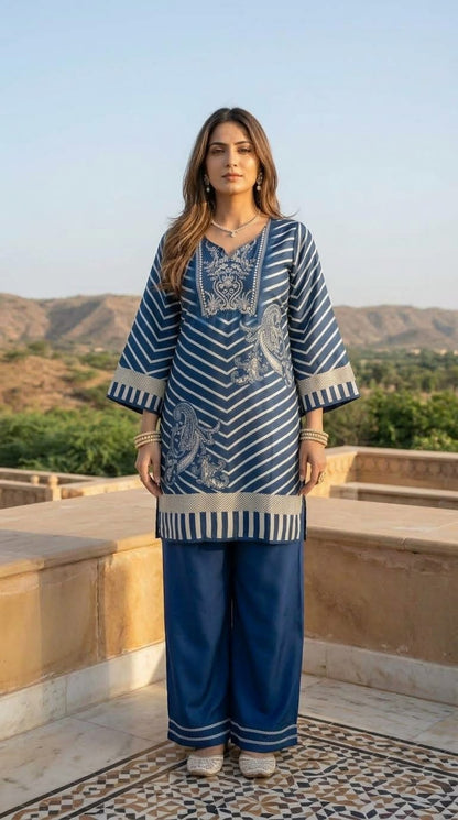 Co-Ord Set In Muslin Fabric