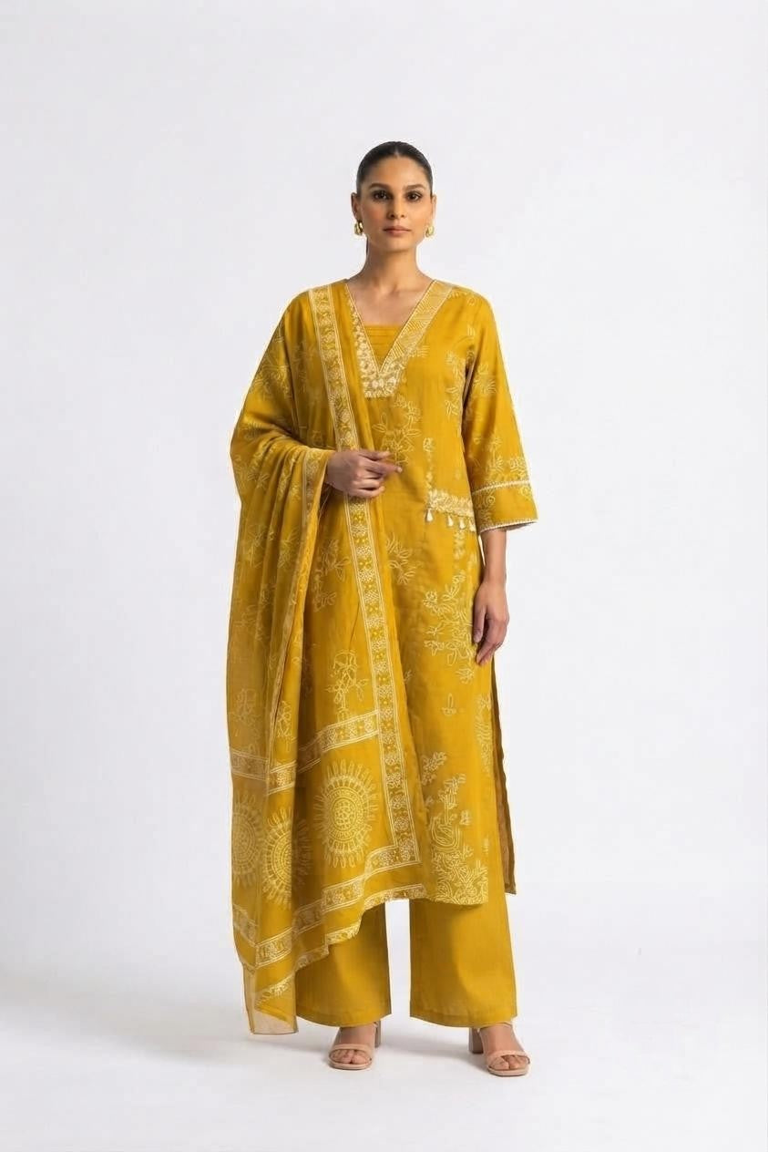Pure Cotton Dupatta Set
