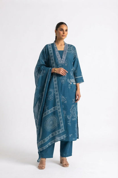 Pure Cotton Dupatta Set